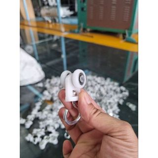 Bánh xe treo rèm, Bánh xe đơn móc treo dùng cho rèm pvc ngăn lạnh xoay lật, thương hiệu Haka