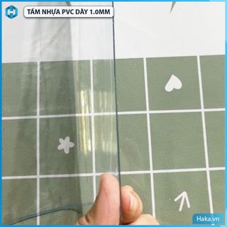 Tấm nhựa pvc dày 1mm trải bàn, mềm dẻo chống thấm nước, bảo vệ bề mặt, hàng công ty Haka chính hãng giá sỉ