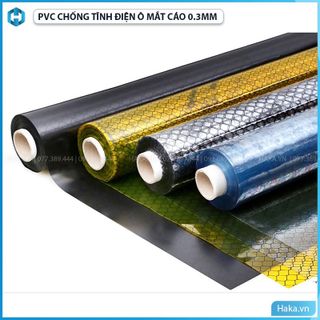 Màng nhựa PVC dạng cuộn HAKA chống tĩnh điện cao cấp ô mắt cáo bền đẹp dày 0.3mm giá sỉ