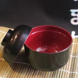 Chén súp miso Nhật/chén nhựa có nắp