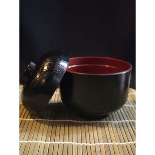 Chén súp miso Nhật/chén nhựa có nắp