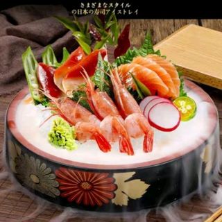 Khay tròn sashimi Nhật/khay tròn sushi Nhật/khay đá trưng sashimi