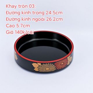 Khay tròn sashimi Nhật/khay tròn sushi Nhật/khay đá trưng sashimi