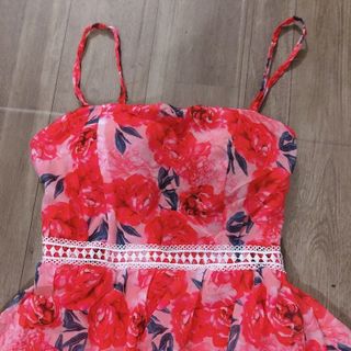 Đầm maxi đi biển 2 dây hoa nhí tầng phồng FREESHIPváy nữ xòe tầng dáng dài cup ngực kèm mút sexy quyến rũ