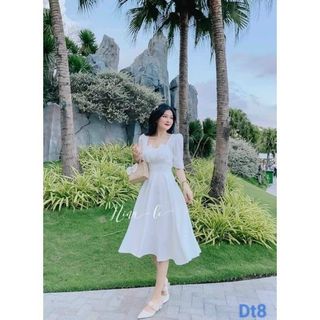 ĐẦM NỮ DÁNG DÀI DỰ TIỆC TIỂU THƯ FREESHIPĐẦM MAXI NỮ MÀU TRẮNG ĐỎ NHÚN NGỰC NGẮN TAY