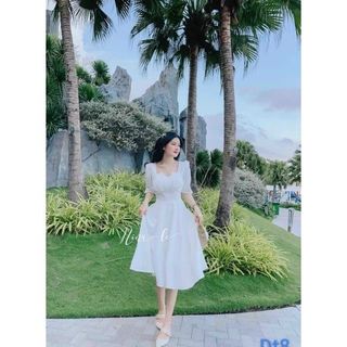 ĐẦM NỮ DÁNG DÀI DỰ TIỆC TIỂU THƯ FREESHIPĐẦM MAXI NỮ MÀU TRẮNG ĐỎ NHÚN NGỰC NGẮN TAY