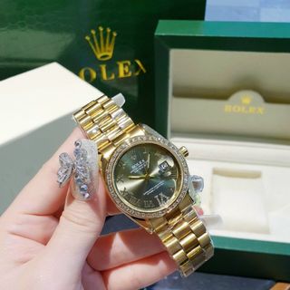 ĐỒNG HỒ RROLEX LA MÃ VIỀN HỘT NỮ