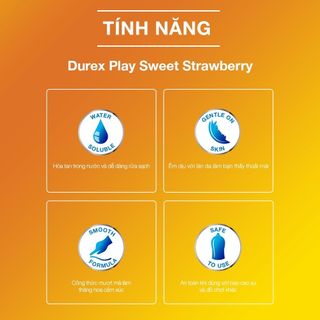 Gel bôi trơn hương dâu Durex Play Saucy Strawberry 100 ml, Chính hãng công nghệ Úc, bán sỉ gel bôi trơn