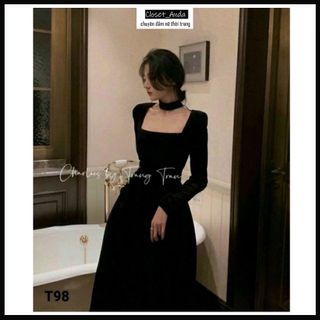 ĐẦM NỮ DÁNG DÀI DỰ TIỆC TAY DÀI CỔ CHOCKER