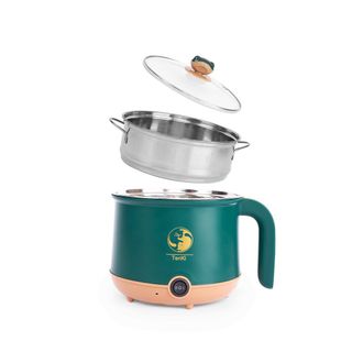 Nồi lẩu điện mini TenKi 2 tầng đa năng tặng xửng hấp inox bảo hành 12 tháng