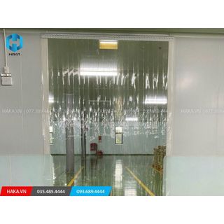Sợi nhựa PVC dùng làm rèm ngăn lạnh dày 1.5mm có đóng bát treo | Tấm nhựa PVC ngăn lạnh điều hòa