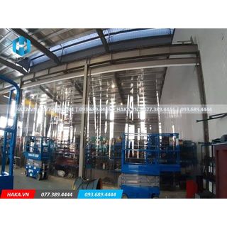 Rèm cuốn nhựa PVC trong suốt ngăn lạnh, chắn gió mưa, Độ dày 0.5mm | Sản xuất lắp đặt tại công ty HAKA