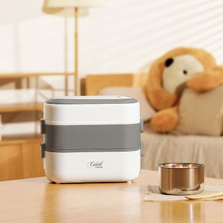 Hộp cơm điện chữ nhật 2 tầng giá sỉ