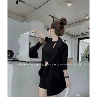 Set đồ nữ 3 món áo croptop chân váy ôm kèm áo vest FREESHIP set bộ dễ thương