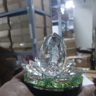 Tượng nước hoa Quan Âm pha lê trang trí ô tô