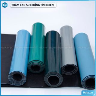 Thảm lót cao su cao cấp chống tĩnh điện dày 2.0mm, miếng lót thảm trải sàn cao su giải phóng tĩnh điện màu xanh lá giá sỉ