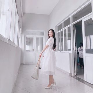 ĐẦM NỮ DỰ TIỆC DÁNG XÒE TAY BỒNGFREESHIPĐẦM NỮ CỔ VUỐNG DỰ TIỆC SANG CHẢNH