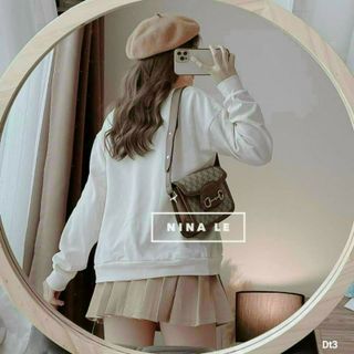 Set đồ nữ 2 món áo hoodie cotton tay dài hình gấu váy ford FREESHIPset đồ đi chơi năng động