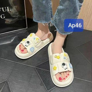 Dép nữ quai ngang bánh mì Sticker phi hành gia AP46