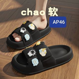 Dép nữ quai ngang bánh mì Sticker phi hành gia AP46