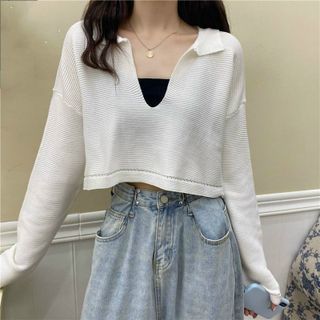 Áo croptop nữ tay dài tôn dáng hàng đẹp giá sỉ tốt sẵn sll