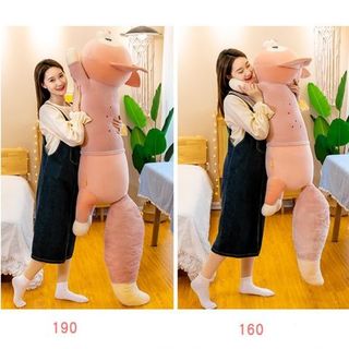 Gấu bông hồ ly đuôi chồn - thú nhồi bông cáo hồng size siêu to khổng lồ size1m1