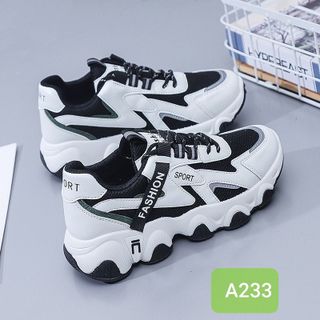 Giày thể thao nữ đế độn đế lượn sóng chống trượt A233