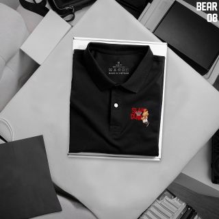 Áo thun polo nam nữ gấu bóng rổ