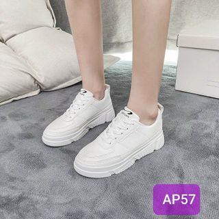 Giày thể thao nữ chất da mềm đơn giản đẹp AP57