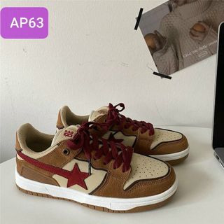 Giày thể thao nữ đế bằng phối 2 màu họa tiết ngôi sao đẹp AP63