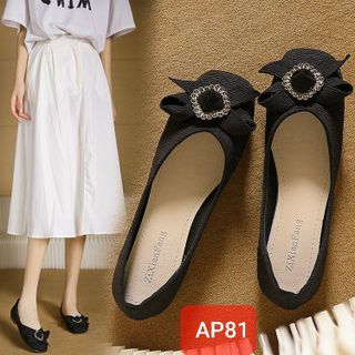 Giày búp bê nữ đính nơ dễ thương AP81