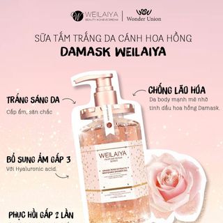 Sữa tắm trắng da Tuỷ Mật Hoa Hồng Damask WEILAIYA