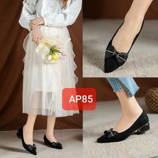 Giày búp bê nữ mũi nhọn đính nơ đẹp AP85 giá sỉ