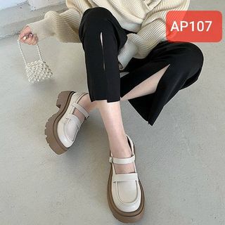 Giày búp bê nữ chất da mềm quai ngang AP106