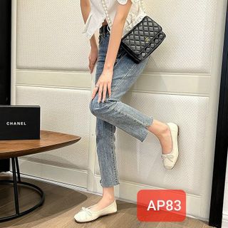 Giày búp bê nữ chất da mềm đính nơ AP83
