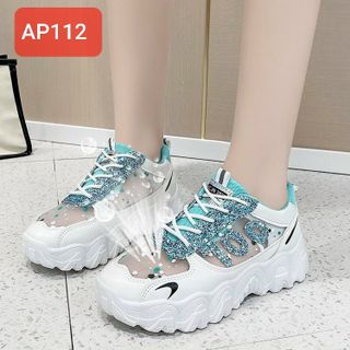 Giày thể thao nữ độn đế kim tuyến siêu chất