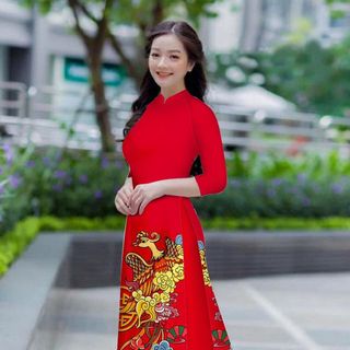 Giá gốc- Set áo dài truyền thống rồng bay