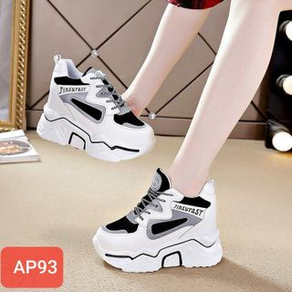 Giày thể thao nữ đế đôn tăng chiều cao đế cao su êm chân AP93
