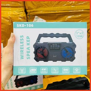 Loa Bluetooth Hát Karaoke SKD -106 Tặng Kèm Mic Nghe Nhạc Cực Đã Âm Bass Cực Mạnh Loa Bluetooth Mini Bảo Hành 1 Năm