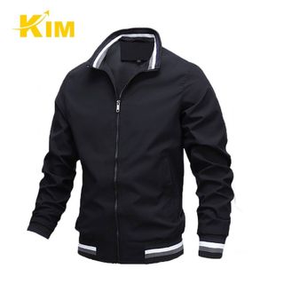 Áo Khoác Dù Phối Viền Chống Gió Chống Nước 2 Lớp Cao Cấp Có Túi Trong - Kim