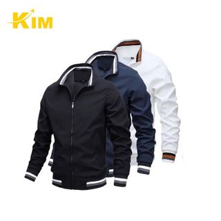 Áo Khoác Dù Phối Viền Chống Gió Chống Nước 2 Lớp Cao Cấp Có Túi Trong - Kim