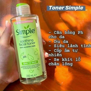 Nước hoa hồng simple smoothing giá sỉ