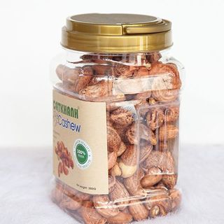 Hạt điều rang muối vỏ lụa hủ 380gr