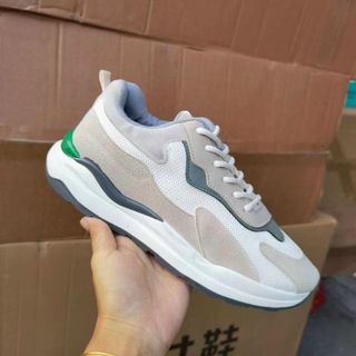 Giày thể thao nam chất da mềm phối vải lưới thoáng khí S2896