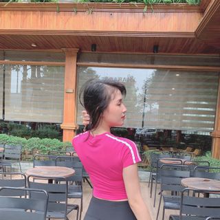 Áo thun Croptop nữ, áo thun cổ tròn thể thao nữ, chất vải lỗ kim thoáng mát size từ 55kg - 85kg