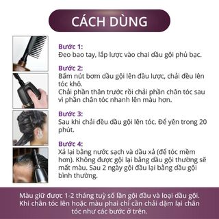 Dầu gội phủ bạc thảo mộc màu đen đều màu tự nhiên tinh chất nhân sâm không có hại cho da