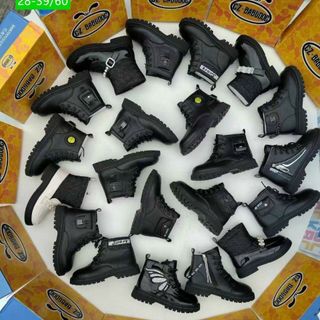 Giày boots trẻ em chất da mềm đế chống trượt S2894