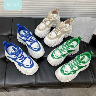 Giày thể thao nữ đế độn màu trắng phối màu siêu đẹp AP122