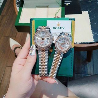 ĐỒNG HỒ ROLLEX CẶP CƠ CAO CẤP VIỀN ĐÁ
