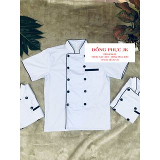 Áo bếp trắng ngắn tay mẫu đẹp dành cho Nam và Nữ CAO CẤP giá sỉ